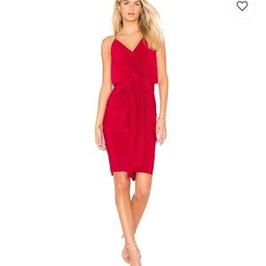 Misa Los Angeles Domino Tie-Front Dress
